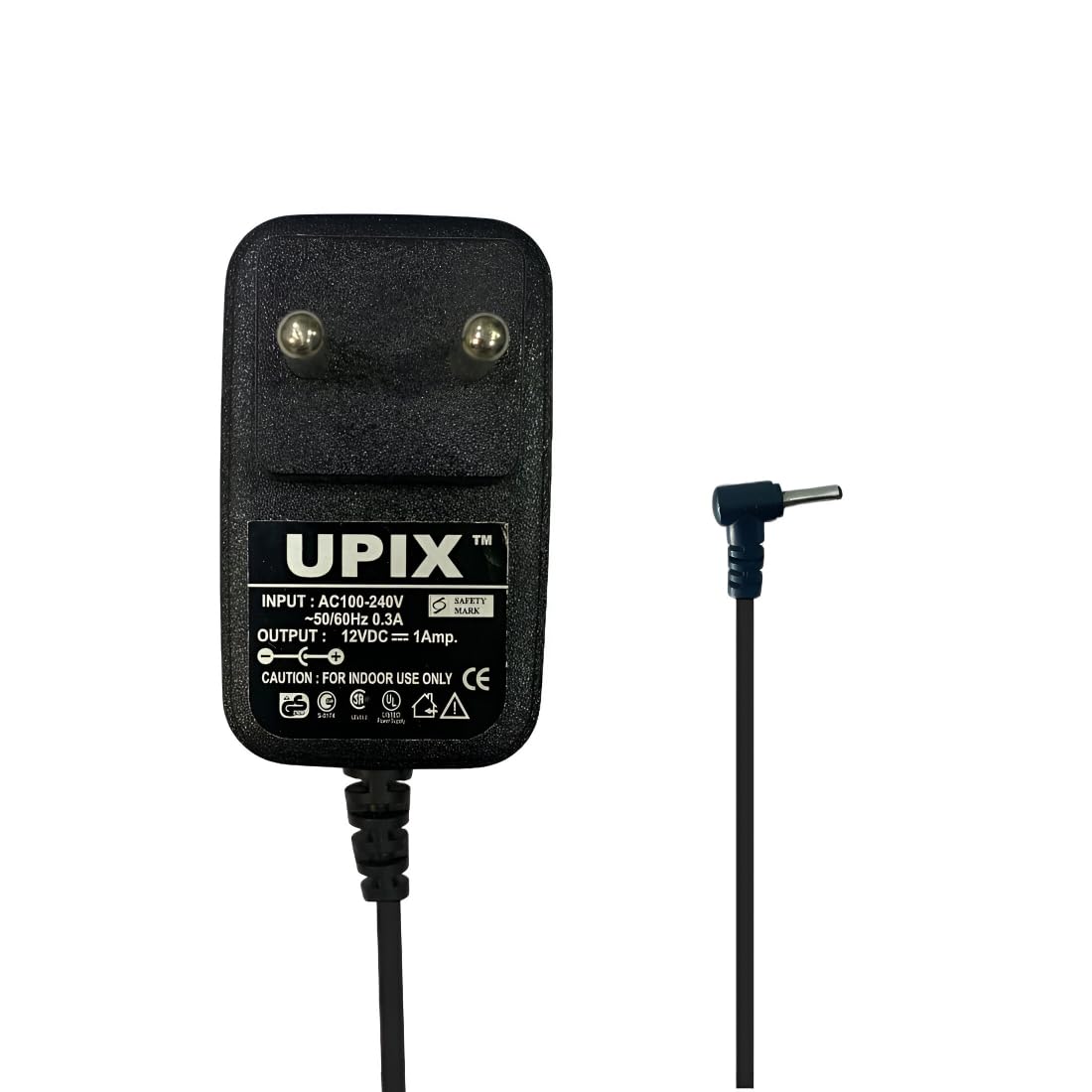 Upix 12V 1A Power Adapter (with Slim Pin), Power Supply AC Input 100-240 V for Set Top Box,DTH Box CCTV System, Router Lamp, LED Light Strip,Power Tools Wireless Devices Electronic & IT Gadgets-image-12