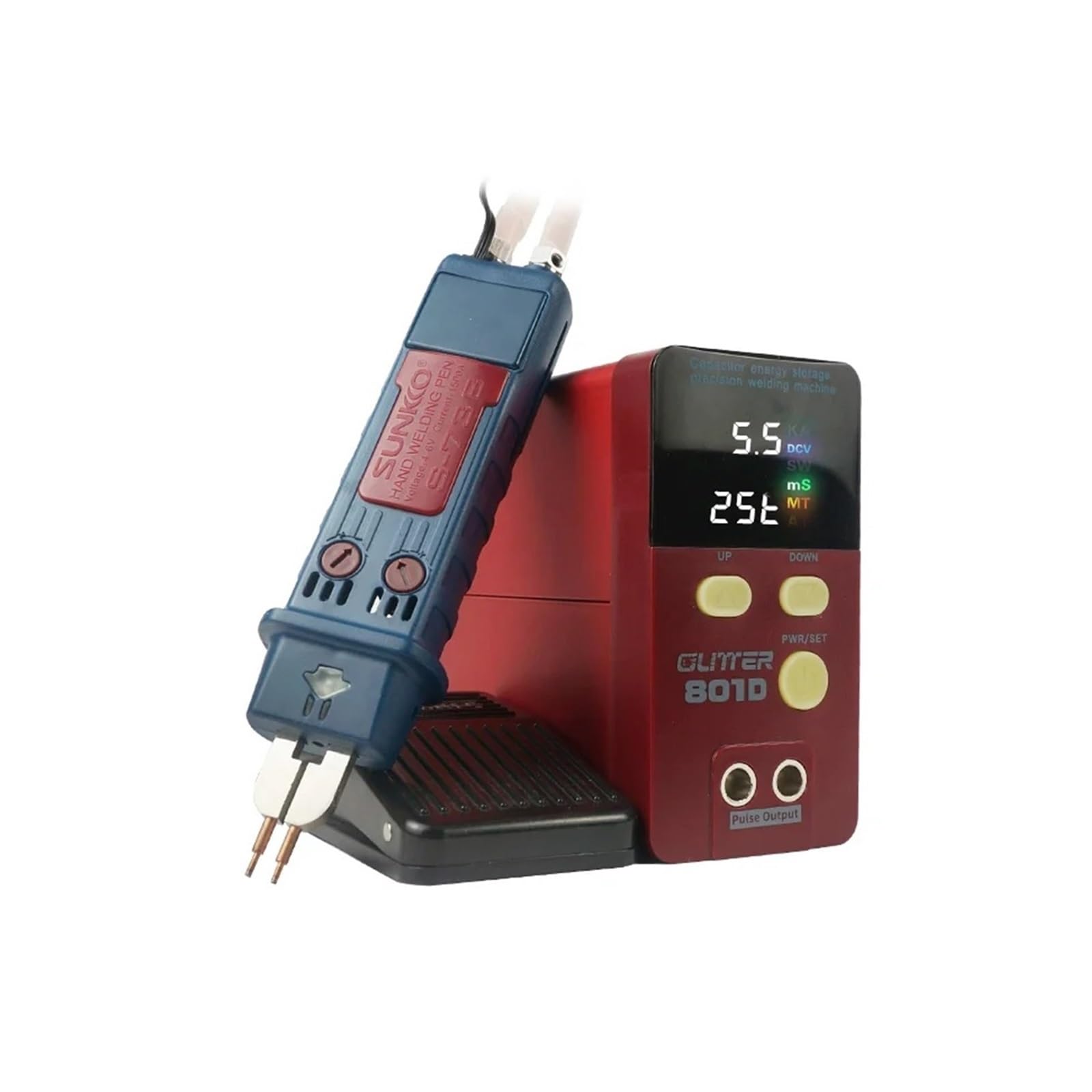 Kxjqbm One Color 801D Storage Capacity Spot Welding Machine 12Kw Battery Welder 0.2Mm Pure Nickel .1-0.3Mm 1800A For Diy Use