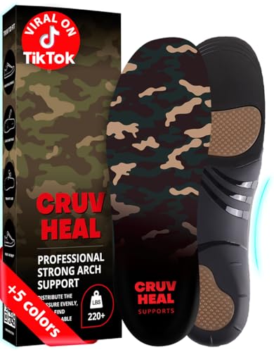 CRUVHEAL 220+ lbs Plantar Fasciitis High Arch Support...