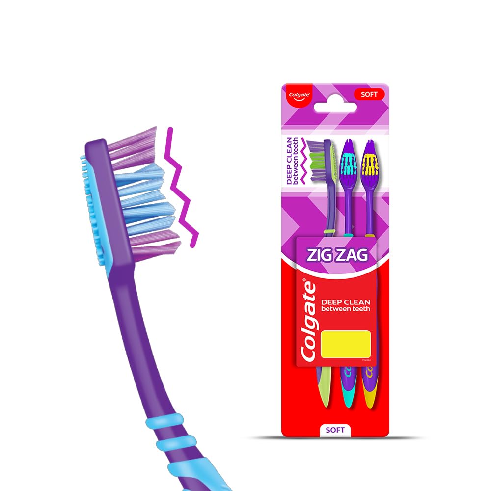 Zigzag Manual Toothbrush - Soft (Buy 2 Get 1)