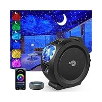 Galaxy Projector 3 in 1 Star Lights Projector with Nebula Moon Ocean, Kids Adults 3D Starlight with Smart Control Timer Voice Control, Compatible Alexa Google Assistant,for Bedroom Gifts