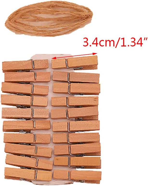 20 Pcs Small Clip for Creative Wooden Clothespins Pegs for Stage Background Accessories Home Photo Craft Wall Decora