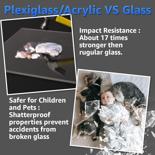 Image of Art3d 2-Pack of 36 x 48 inch PET /Plexiglass Sheets, 1 /4 inch Thick Clear PET Sheets for Art Design, Craft Projects, Signs, DIY in Home, Wedding, Festival, Party, Office
