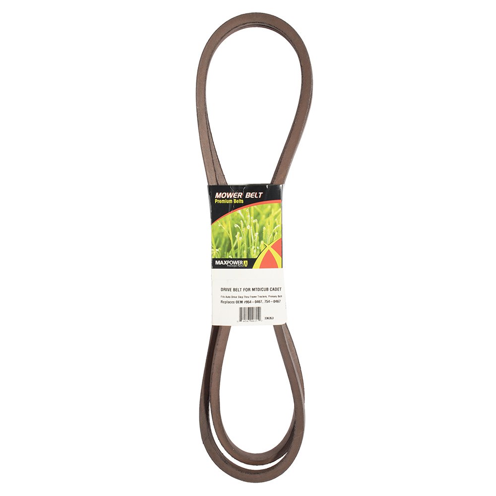 MaxPower 336353 Primary Drive Belt for MTD/Cub Cadet/Troy-Bilt, 754-0467, 754-0467A, 954-0467, and Many Others