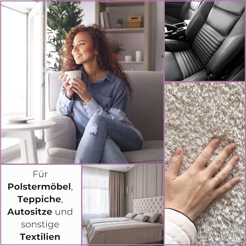PureCLN Polsterreiniger Spray mit Farbauffrischer, 500ml – Couch-Reiniger gegen hartnäckige Flecken und schlechte Gerüche – Sofa-Reiniger faserschonend für Autositze, Teppiche & Polster