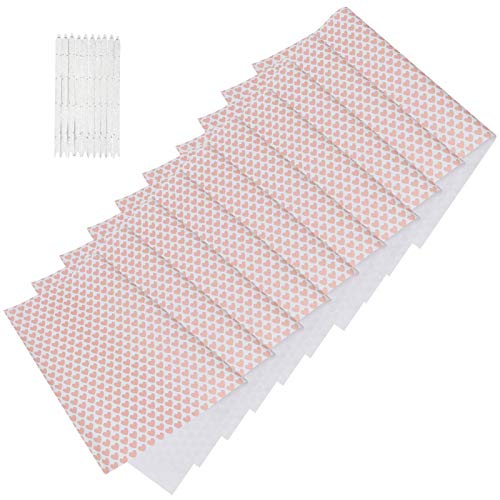 Conjunto de folhas de papel KesYOO para presente de coração, 10 peças, faça-você-mesmo, embalagem de