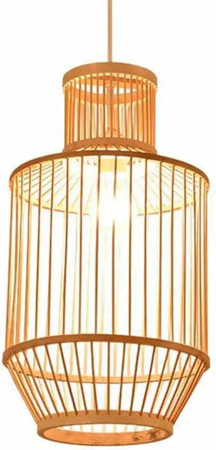 Lustre en rotin rétro japonais pour éliminer l'éclairage agressif du salon