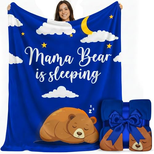 FILO ESTILO Mom Blanket in Gift Ready Packaging for Mom | Cozy Dyed Fleece Throw Blanket 50'x60' for...