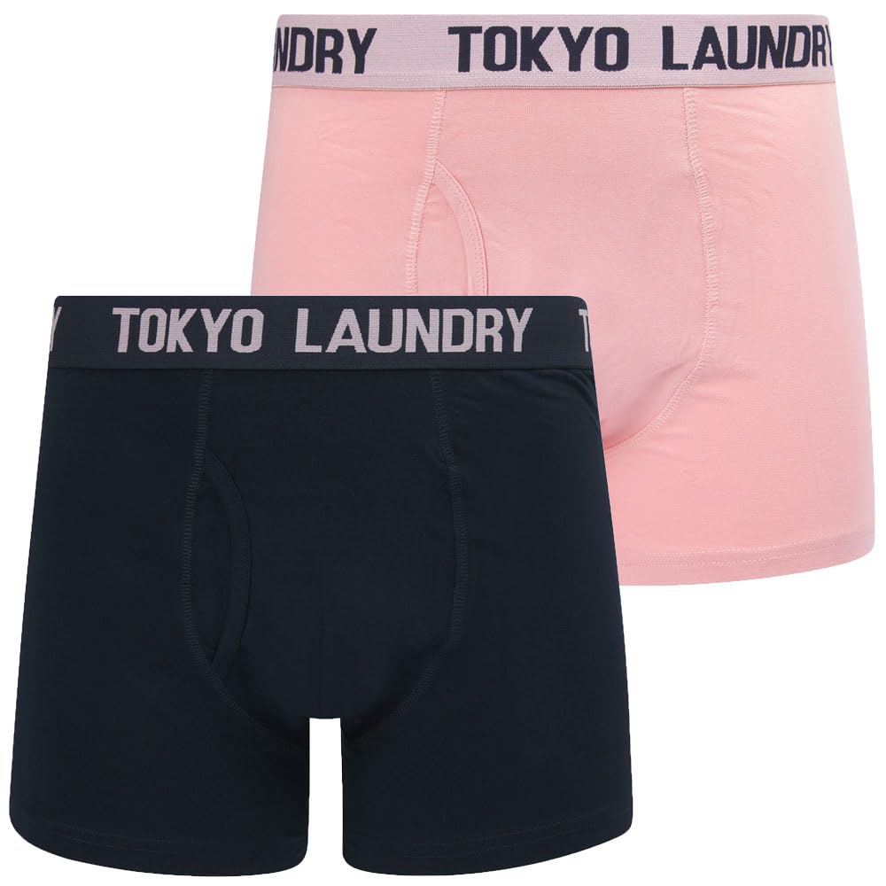 Tokyo Laundry Men's 2 Pack Gift Box Stretch Cotton Boxer Shorts Set
