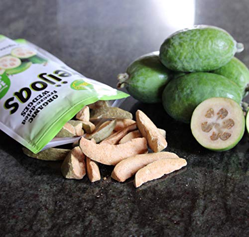 New Zealand Organic Freeze-Dried Feijoa Pineapple Guava Wedges Gluten-Free - | 25g | 0.9oz