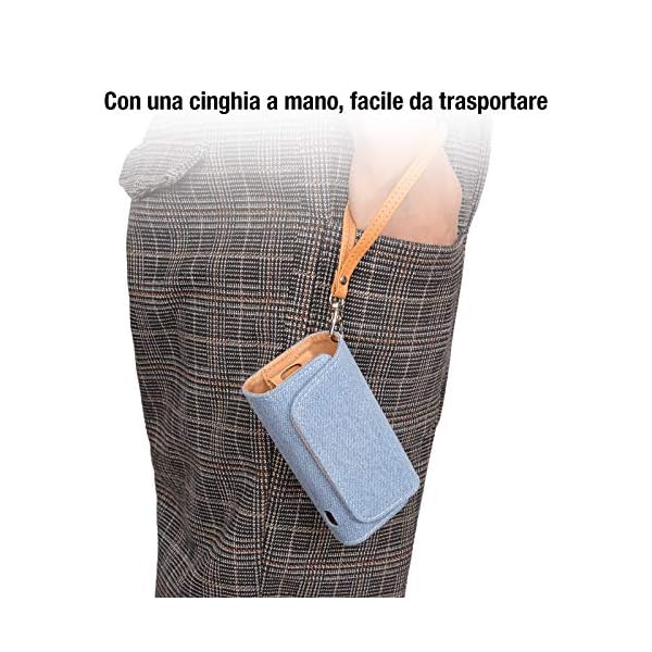 ZITFRI E Zigarette Tasche für IQOS3 / IQOS3 Duo, Hülle aus Leinen und PU-Leder - Organizer für IQOSZubehör, Tasche für E… – Bild 5