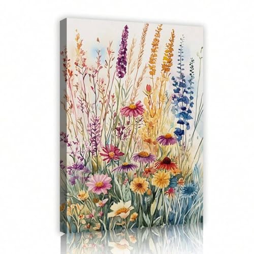Affiche florale aquarelle XINBAO cadre bois salon chambre