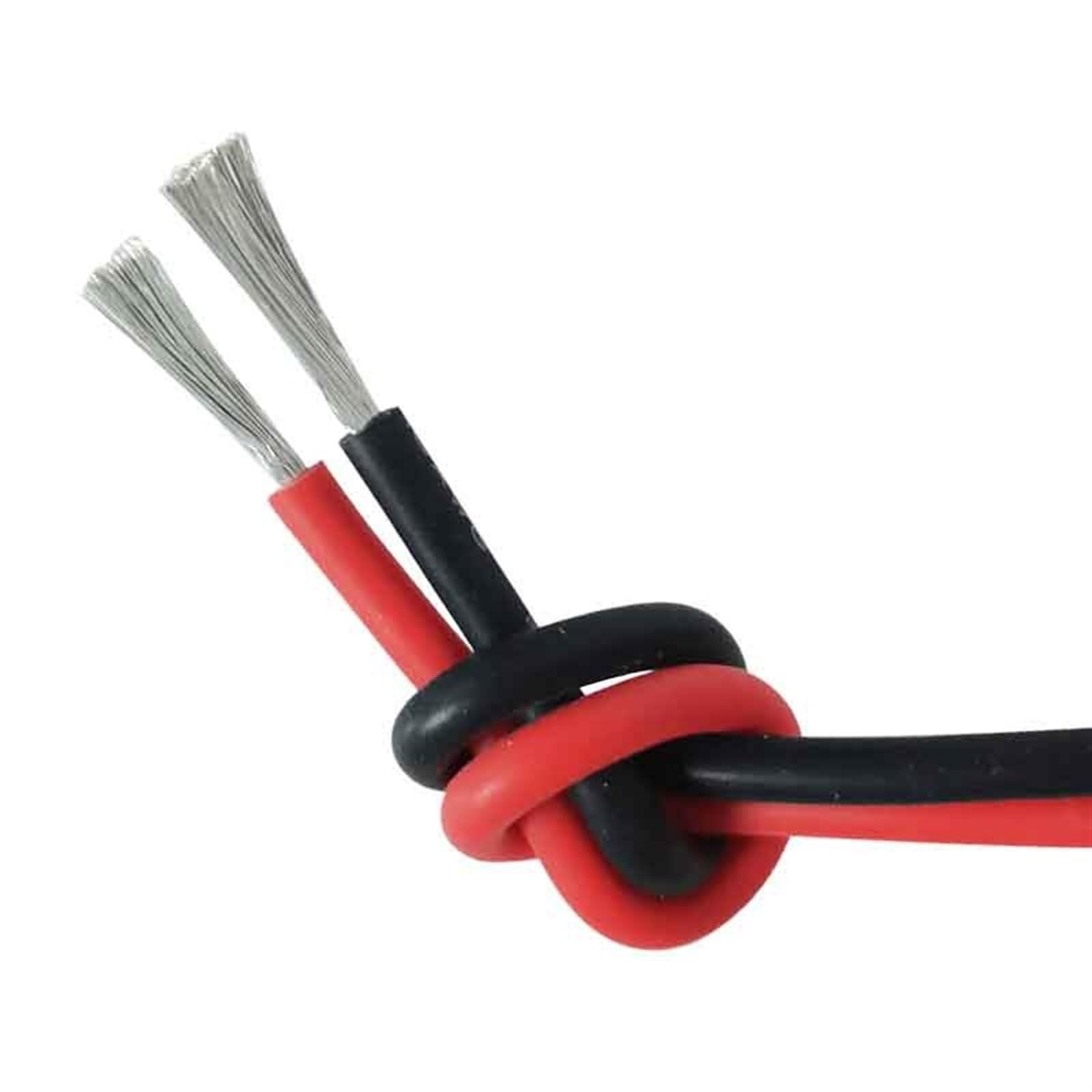 Outdoor Extension 50 Meters 1.3mm2 Flexible Heating Silicon Cable Tinned Copper Wire Electric Extension 30AWG 16AWG Solar sheathed(Color:Orange,Size:18AWG-0.75mm2)