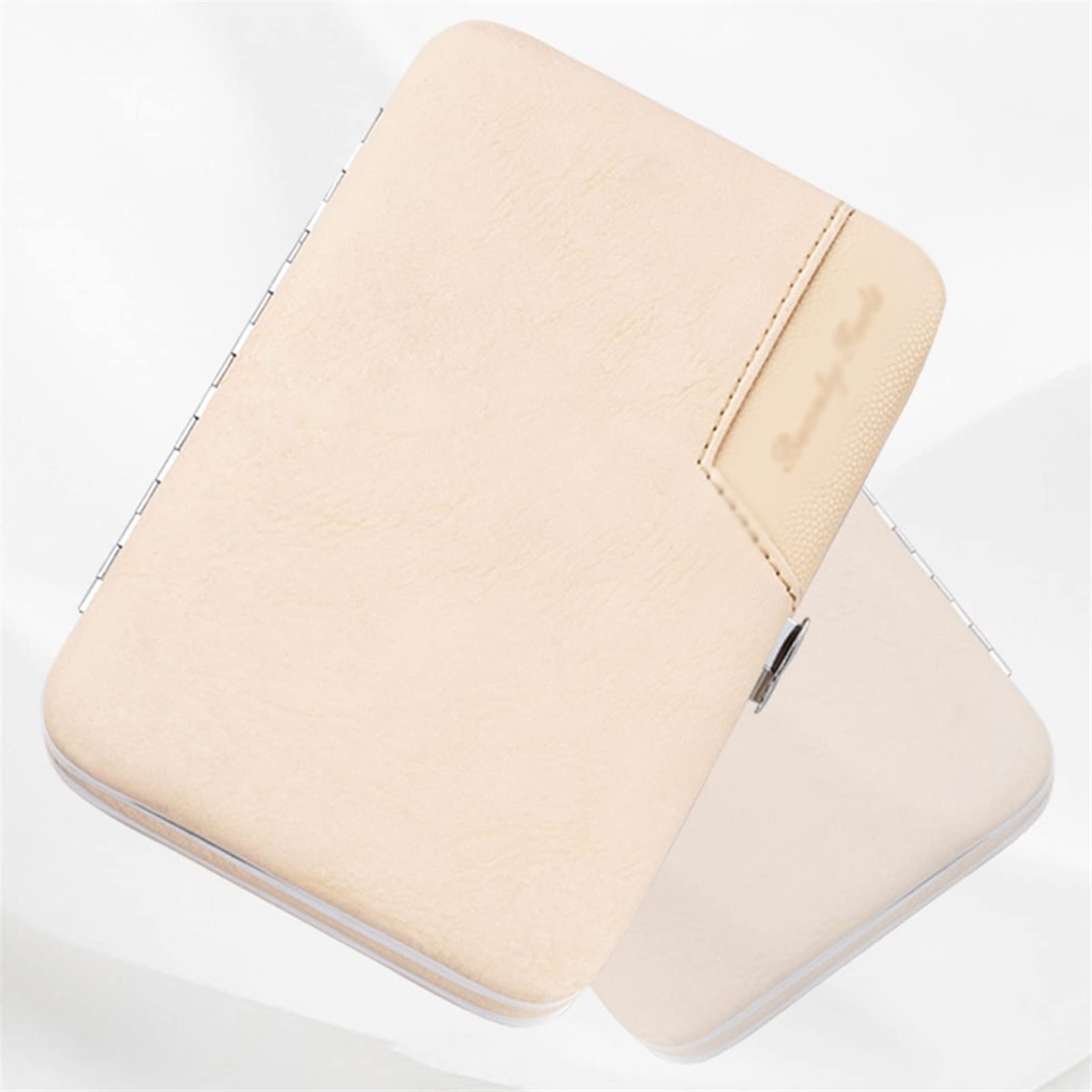 Ensemble de coupe-ongles en acier inoxydable Ensemble de pédicure professionnel Ensemble de beauté des ongles avec étui en cuir portable Étui en cuir avec miroir (ensemble de 20 pièces) (Couleur : 2)