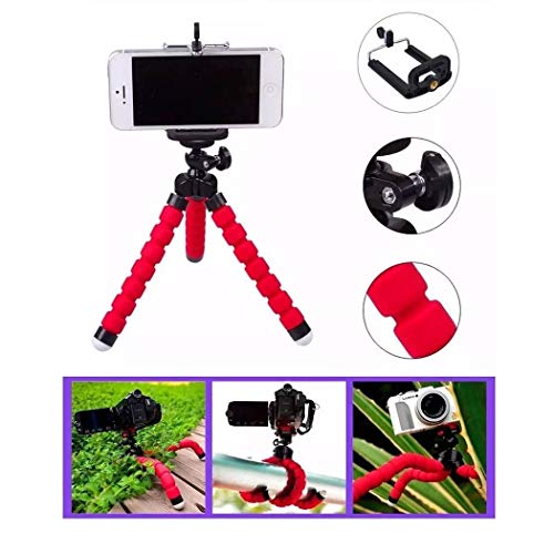 Mini Tripé Flexível Ajustável com Suporte para Celulares