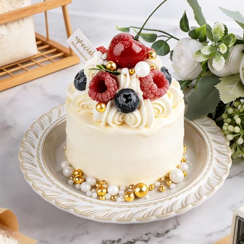 Image of Pearl Sprinkles, 11.3oz Edible Pearls White Silver Black Gold Sprinkles | 6 Sizes 4 Colors Set for Cakes Cupcakes Cookies Baking
