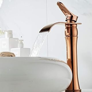 Grifos de Cocina Grifo de Lavabo Latón Baño 6 Colores Torneiras para Pia de Banheiro Cascada de Lavado de Oro Rosa