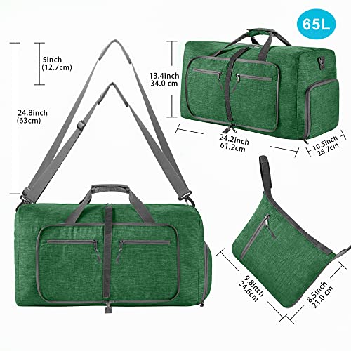 Image of Vomgomfom 65L /85L /115L Foldable Travel Duffle Bag with Shoe Compartment