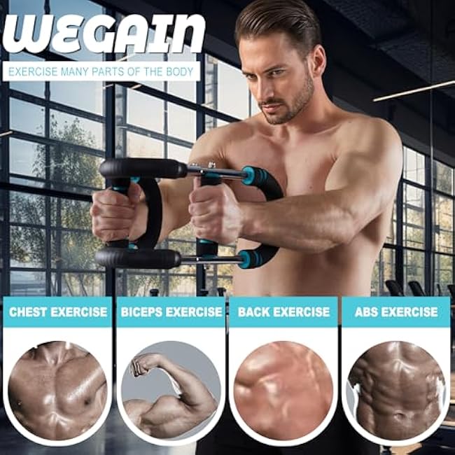 Twister Arm Trainer, Adjustable Chest Muscle Training clamp Muscle Expander,Gorilla bar Shoulder Muscle Training Fitness Equipment, Portable Upper Limb Strength Training Machine arm Torque Trainer