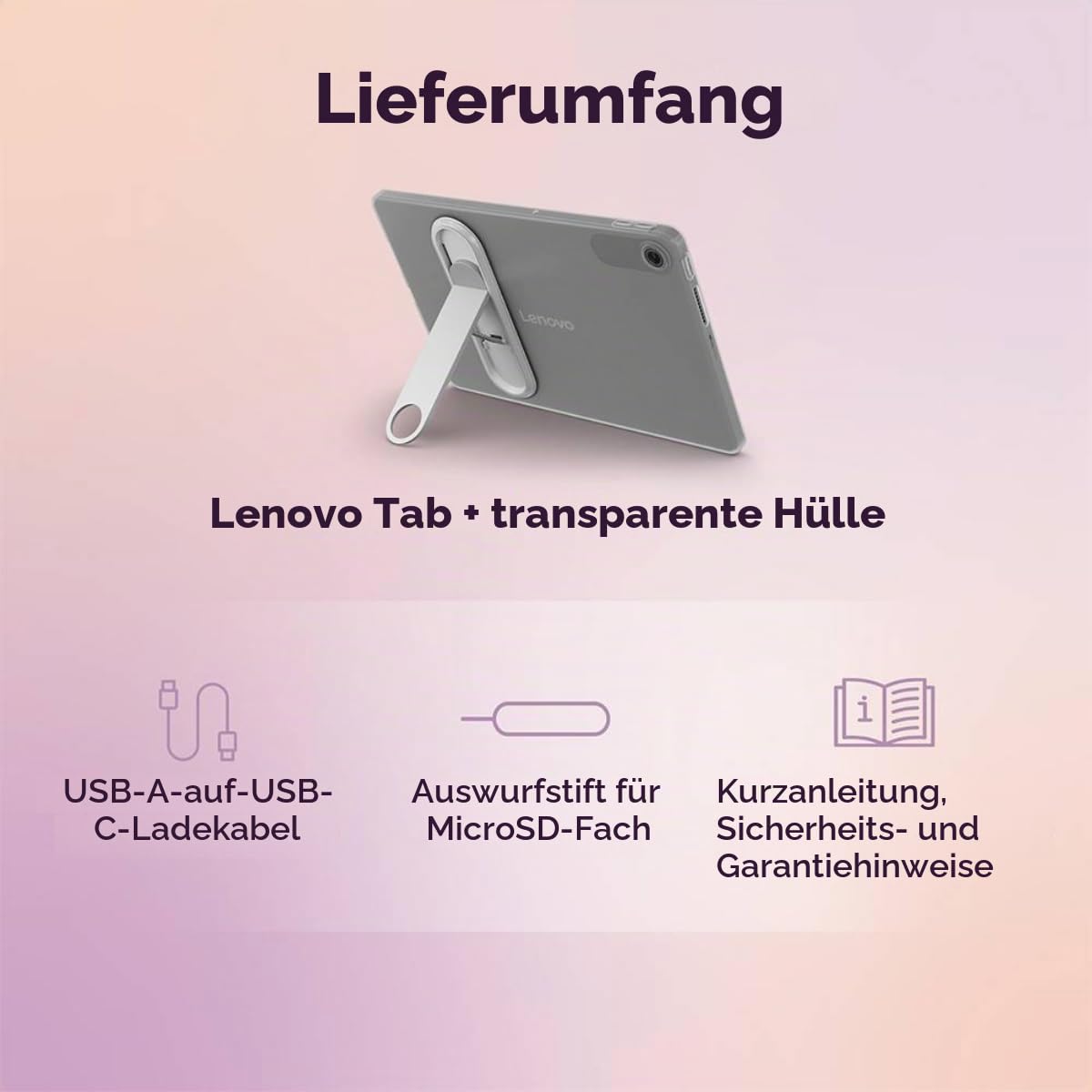 Lenovo Tab Tb311fu 4+64+Clear Case: Amazon.de: Computer & Accessories