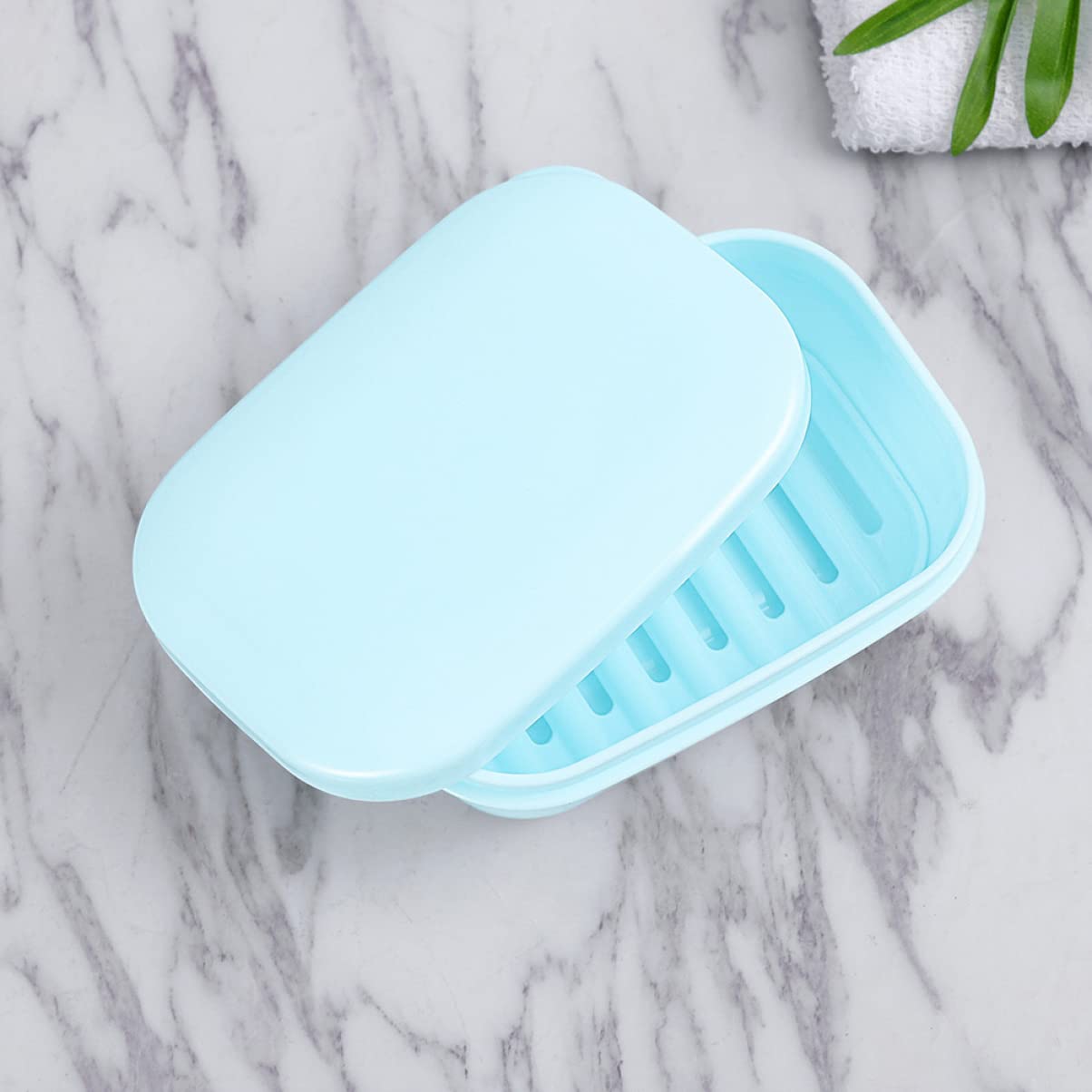 Portasapone Da Viaggio 2 Pezzi Con Coperchio | Blu Scuro E Azzurro | Ideale Per Doccia, Bagno E Campeggio - Foto 5