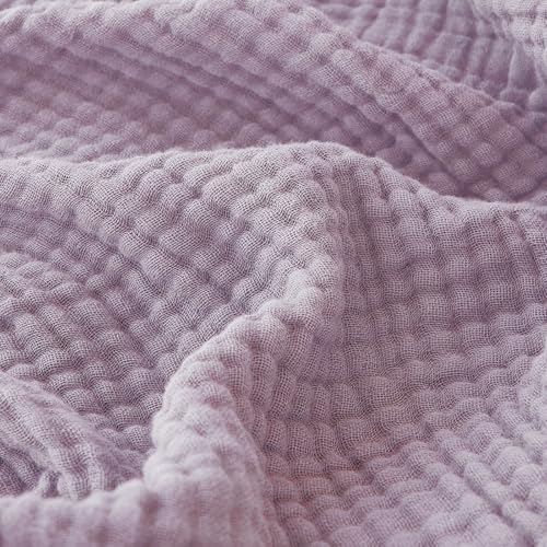 EMME Musselin Decke 150x200 Baumwolle Oeko-TEX Melange Kuscheldecke | 4-Lagig Aus Zweifarbigem Garn – Weiche Tagesdecke Für Erwachsene, Atmungsaktiv Und Vorgewaschen, Ganzjährig Fü