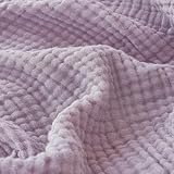 EMME Musselin Tagesdecke Decke 167x228 cm – 4-Lagen Melange-Gewebe, Oeko-TEX 100, Weiche Tagesdecke und Kuscheldecke aus Baumwolle für Sofa & Bett,Melange Lavendel