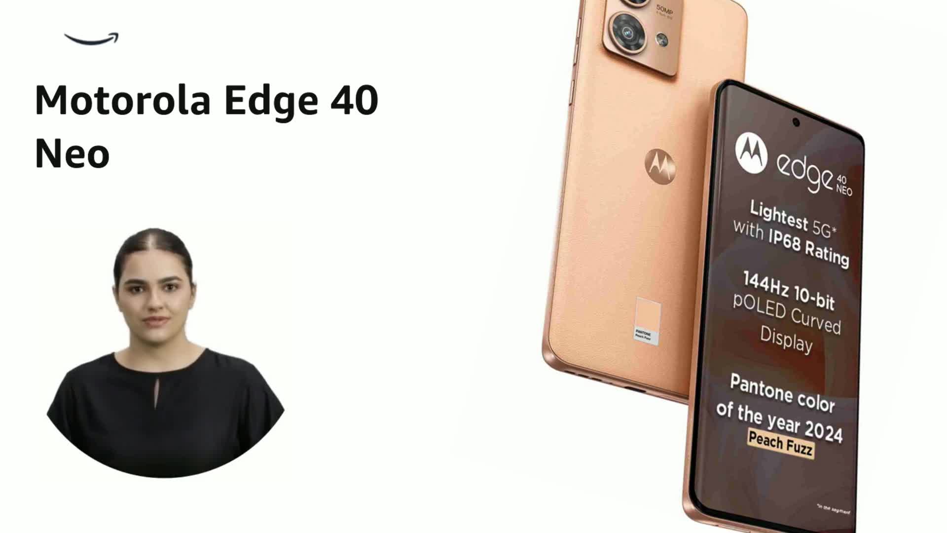 Motorola Edge 40 Neo 5G (Peach Fuzz, 12GB RAM, 256GB Storage