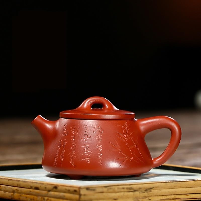 Teiera Teiera Cinese retrò in Argilla Viola, Set da tè Squisito e Durevole, Set da tè for Ufficio, teiera Floreale Adatta for tè Nero, tè Verde, tè Oolong Teiere