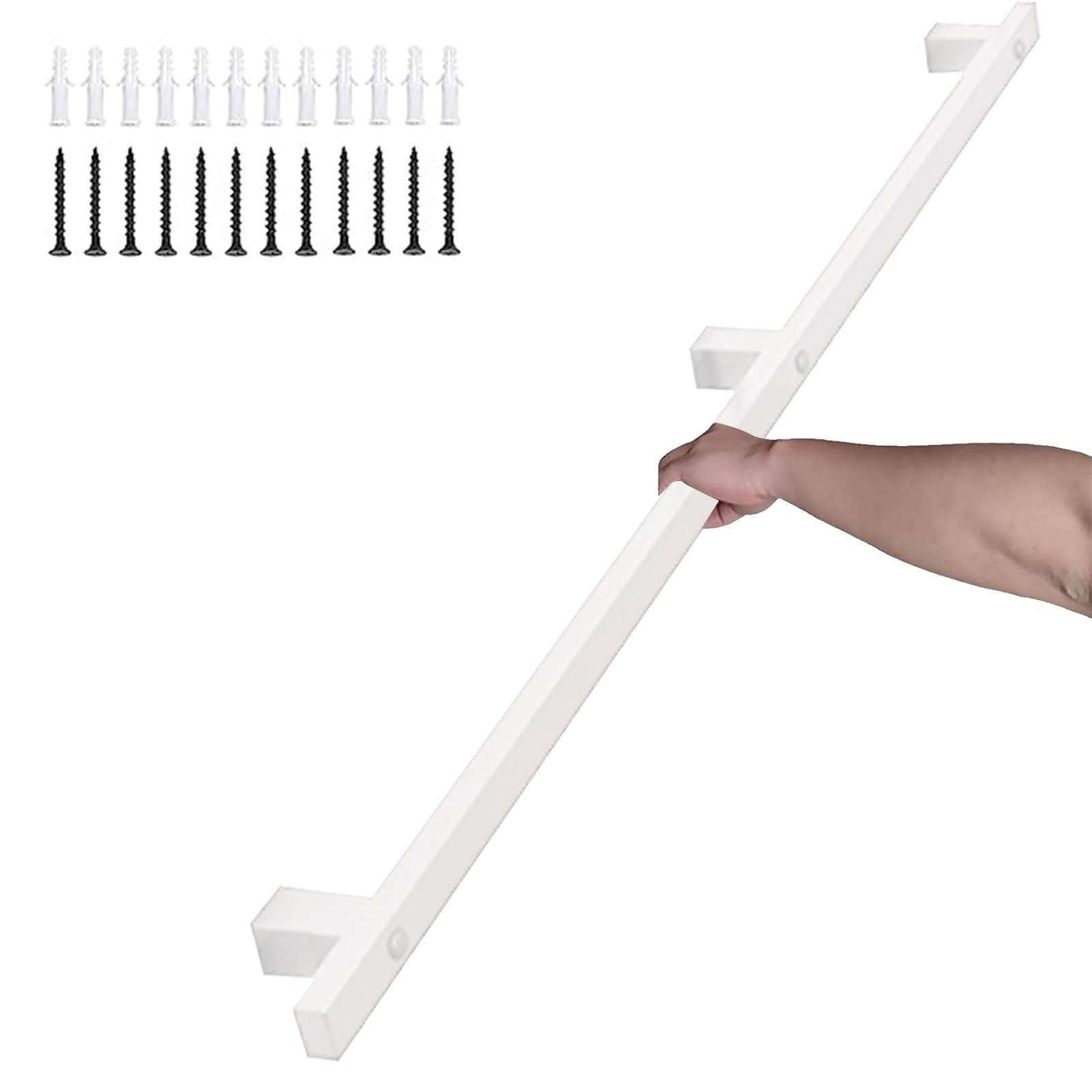 Barre d'appui extérieure pour marches de jardin et descentes de cave