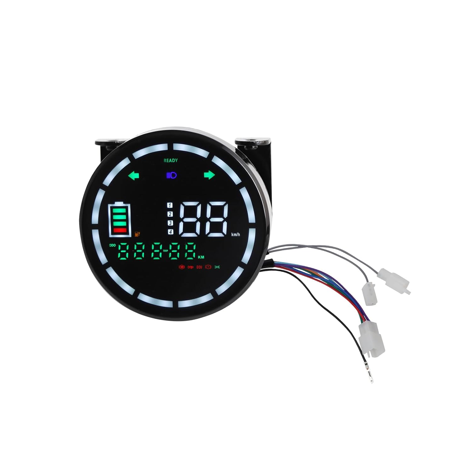 Minho 48V-72V Display Control Pane Digital Speedometer for Electric Scooter Bicycle E-Bike,Round Instrument