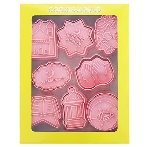 Moon Star Cookie Cutter Set, Muslim Cookie Cutters, Ramadan Cookie Stamp Set Biscuit Mold, Mosque, Lantern, Camel Cookie Cutters, Ramadan Decoration #TOP29