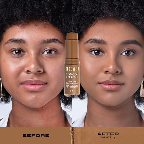 Image of Milani Conceal + Perfect Blur Out Skin Tint Foundation -14-Tan Golden Olive | Nourishing Light To Medium Coverage Tinted Moisturizer. Creamy, Buildable Coverage. Up To 12Hr Wear. Pore Blurring Soft Matte