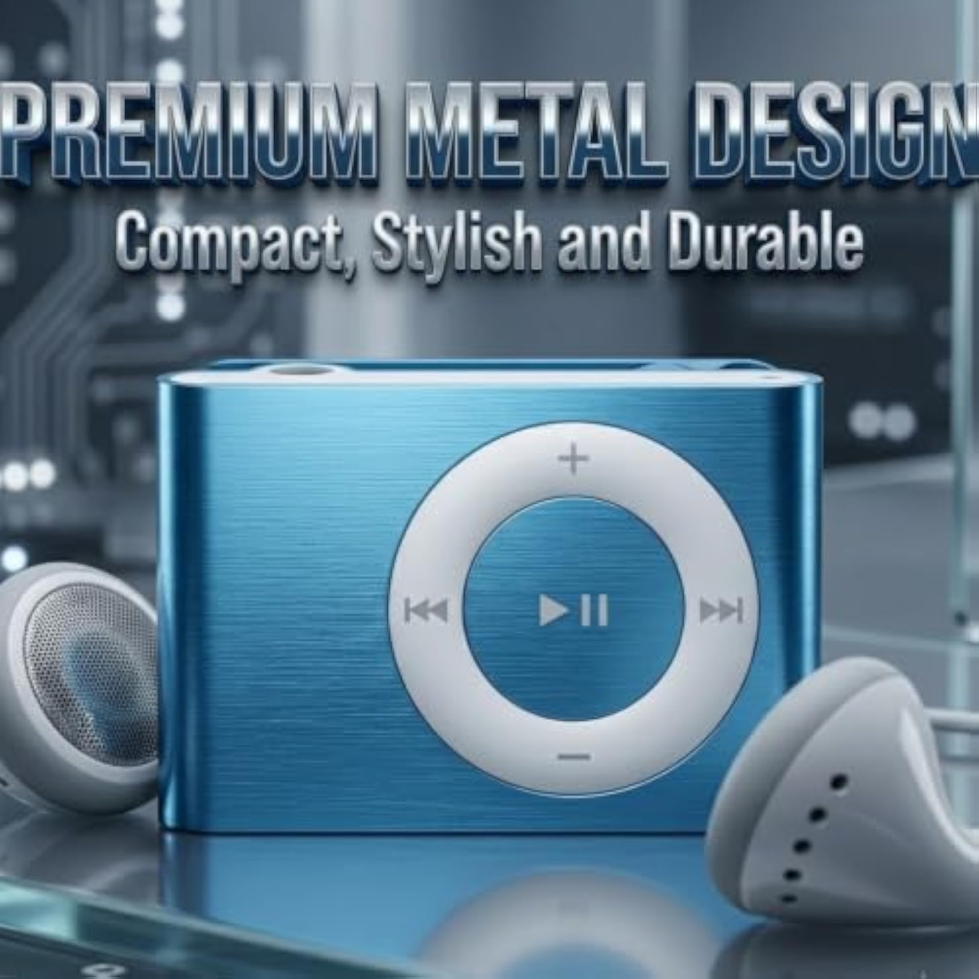 Portable Metal MP3 Player, Compact Audio Device