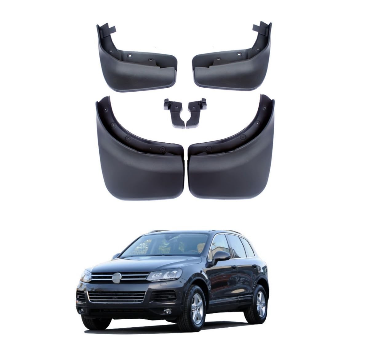 UDRFKDS Mud Flaps Splash Guards For VW Touareg 2011-2017 Accessories Mudflap Fender Flares Front and Rear Mud Guard Set 4PCS