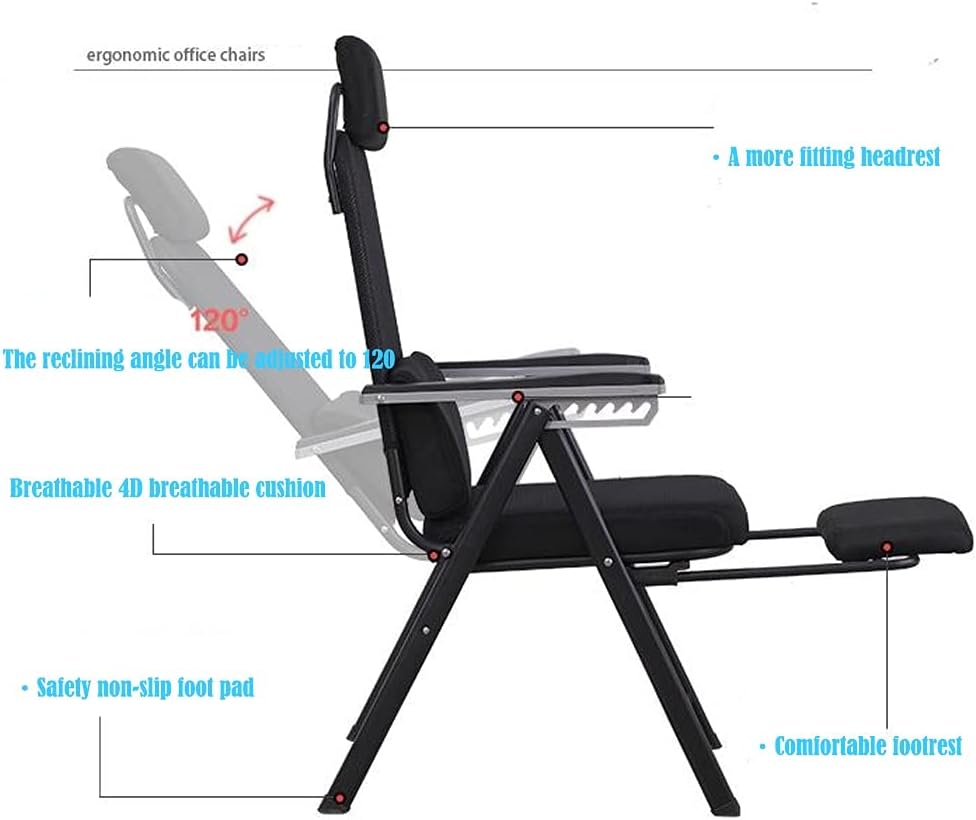 Reclining Patio Chairs,Outdoor Zero Gravity Sun Chair,for Outdoor Yard Patio Lawn Camping,Lawns Chair Recliner Lounge Chair,Widen The Chair Surface 72cm,Ergonomic Office Chair-Retractable pe