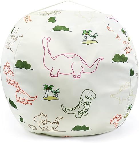 Miniatura 28 de LMYOVE Funda para puf de almacenamiento de animales de peluche (sin relleno, funda para silla de puf de rugby para niños, para almacenamiento,