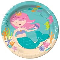 Algopix Similar Product 18 - Mermaid Princess Dinner Party Plates