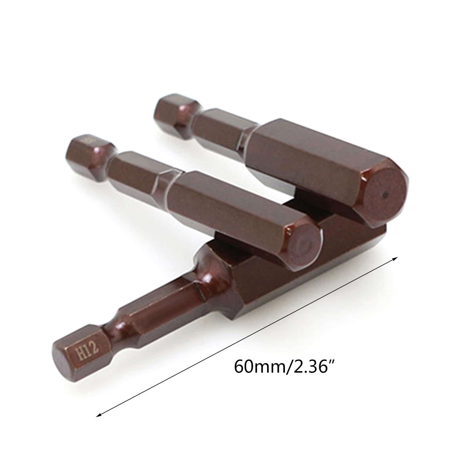Juego de 23 Brocas para Llave Inglesa de 60 mm, Cabezal de Destornillador de Acero con Punta Interior métrica Inglesa