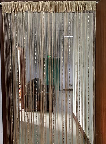 Zidetang Beaded Door Curtain Tassel Divider Color Champagne #TOP1