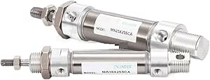 Amazon.com: SSIMOO MSA MTA Mini Round Cylinder with Spring Single ...