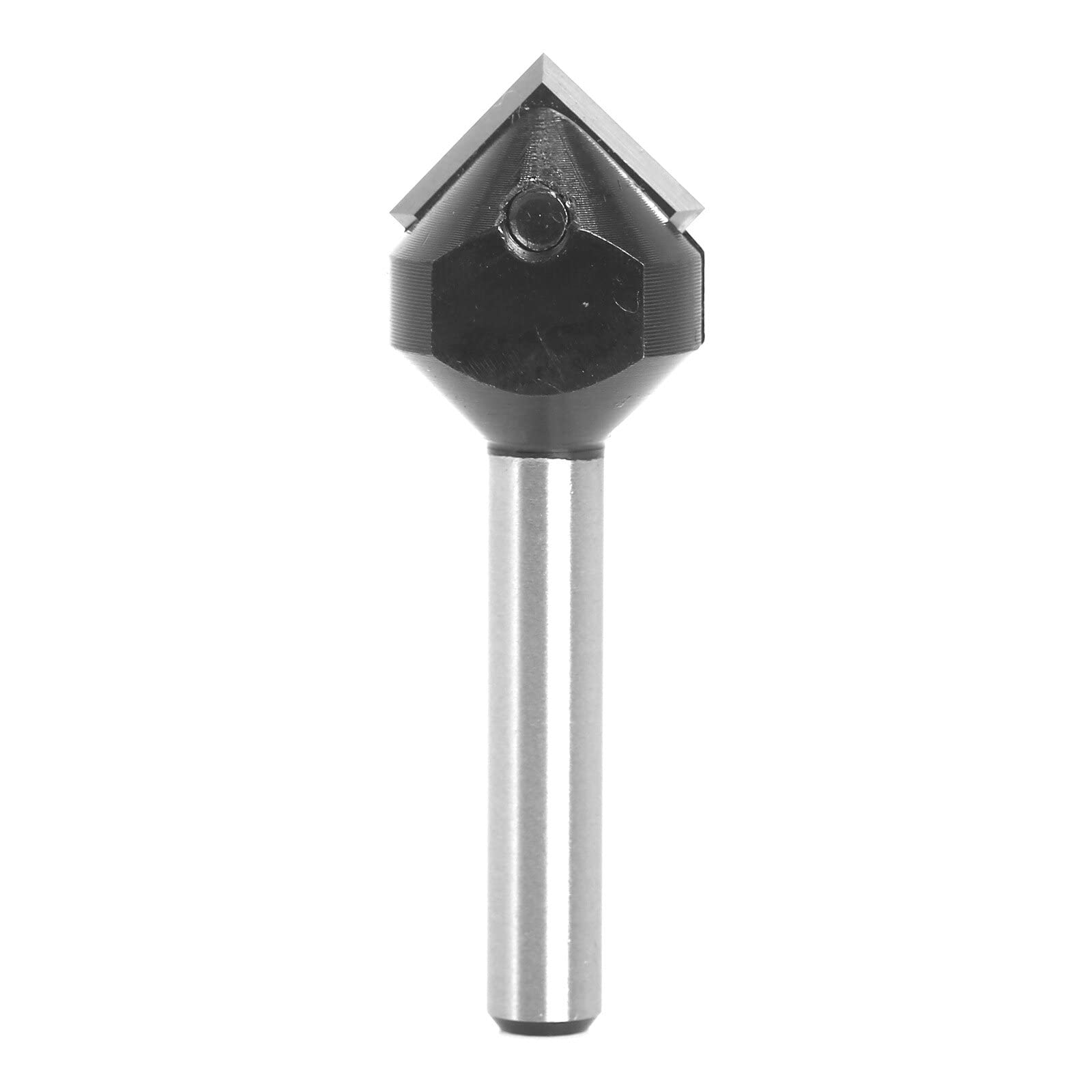 Fraise ruter bit simple flûte carbure 90° avec queue de 1/4" pour usinage géométrique - 7