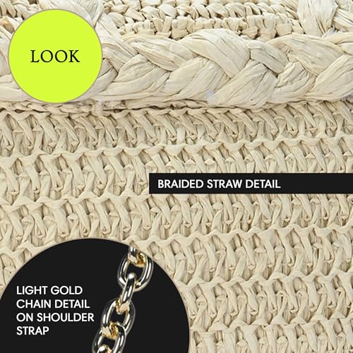 Madison West Darya Straw Shoulder Bag | Eco-Friendly Purse for Women | Stylish and Compact Shoulder Purse |4