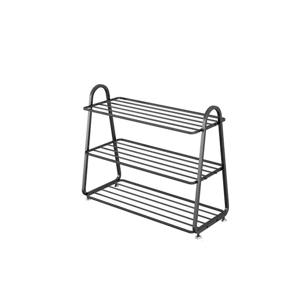 Étagère à chaussures en fer forgé, meuble de rangement haut de gamme