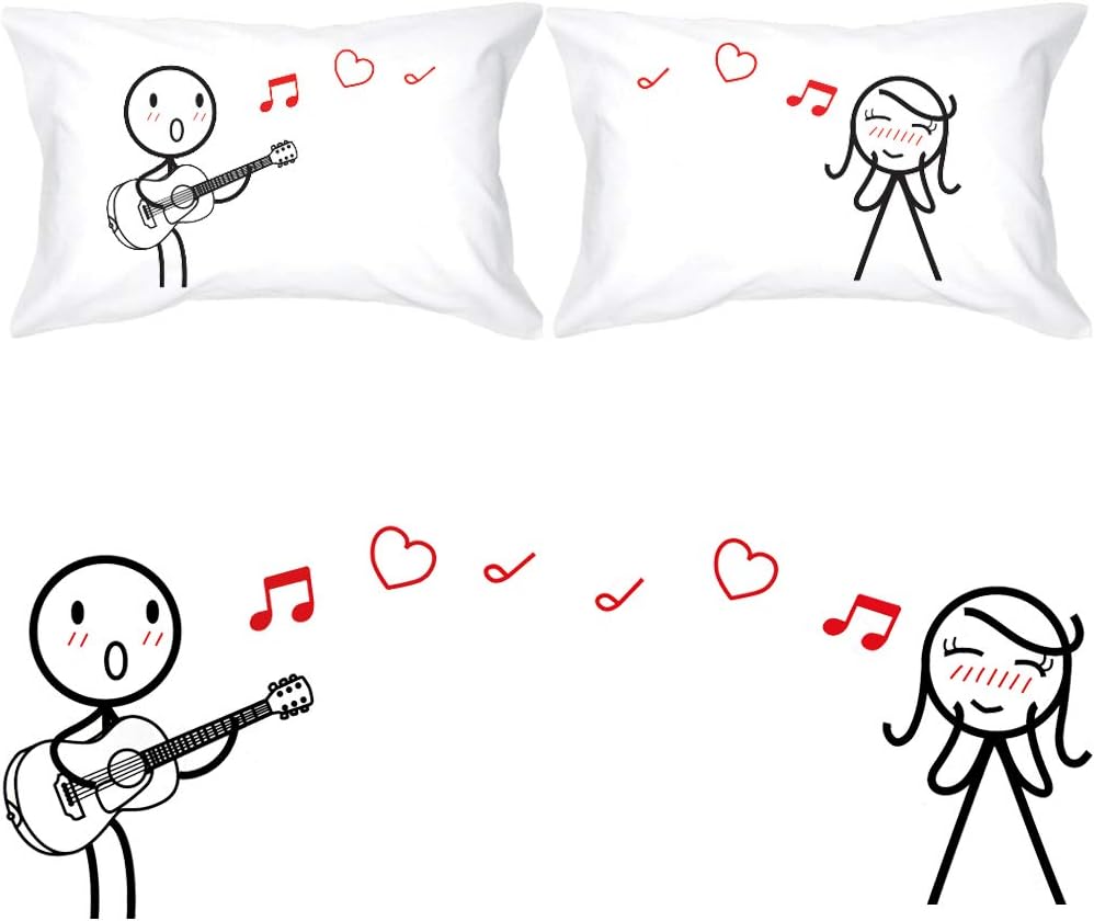 BOLDLOFT Catch My Heart Couples PillowcasesLong Distance Relationship Gifts,Miss
