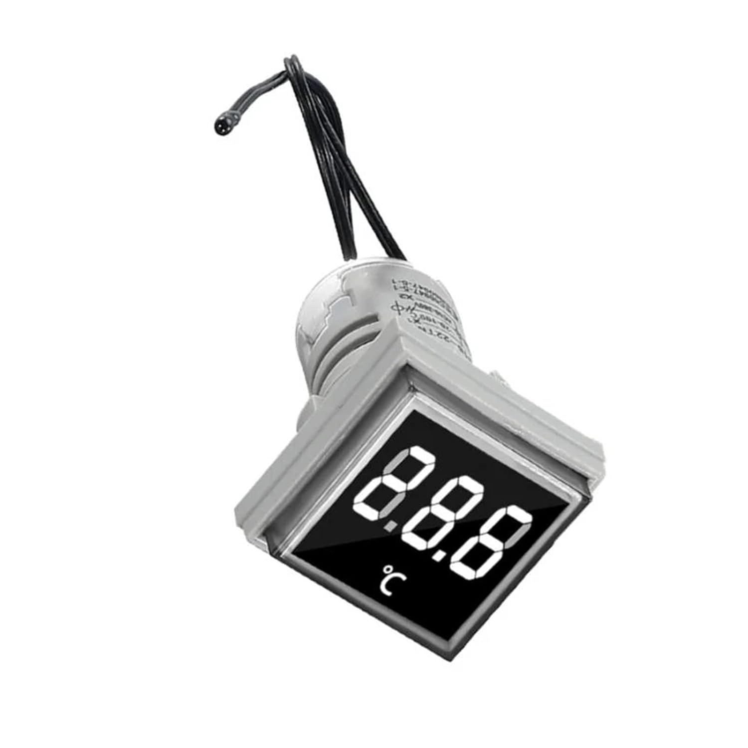 F92B Square Digital Thermometers for Accurate Temperature Measurement with Clear Display Flame Retardant Plastic Shell(Yellow)