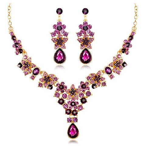 YAZILIND Parure de Bijoux en Strass Cover
