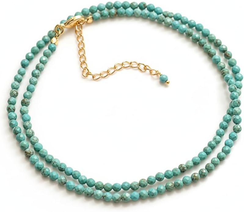 Gempires Natural Gemstone Beaded Necklace Handmade Crystal Jewelry Hypoallergenic 20 Inch Gold Plated Trendy Everyday Fashion Jewelry For Women - Image 4