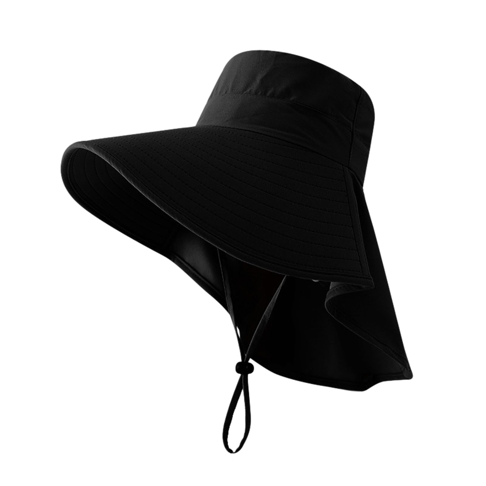 matumou Large Brim Bucket Hat, Outdoor UPF 50+ UV Hat, Waterproof Breathable Face Neck Flap Cover Folding Hat for Men, Women