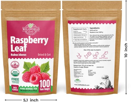 100 Bags Raspberry Leaf Tea Rasberry Leaf Herbs (Rubus Idaeus Folium) - 100 Count 1.5g Bags Rasberry Leave Tea Hojas De Frambuesa - image 7